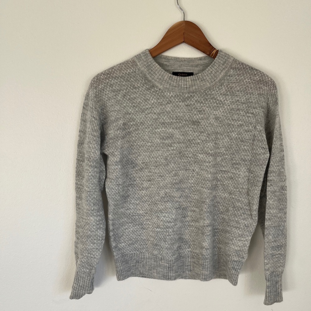 Baby Alpaca Wool Diamond Stitch Crew